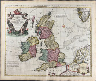 Mortier - Map of the British Isles (England, Ireland, Scotland)