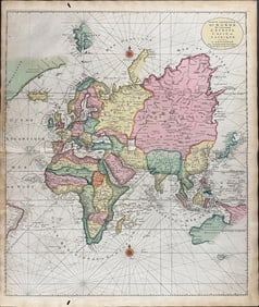 Mortier - Map of the Eastern Hemisphere (Part of New Holland [Australia], Greenland, South America,