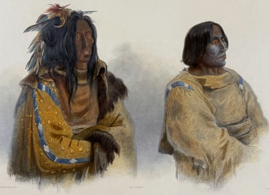 Karl Bodmer - Blackfoot Chief & Pickann Chief. 45