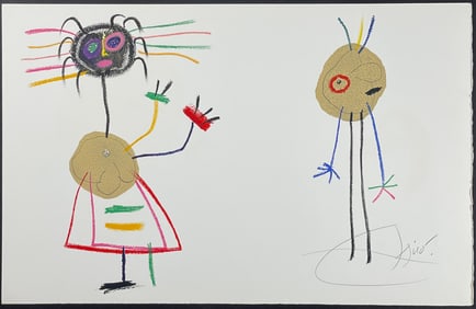 Miro, Signed, Rare - Illustration of the Childhood of Ubu