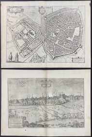 Braun & Hogenberg, pub. 1575 - 6 Engravings of France City Views