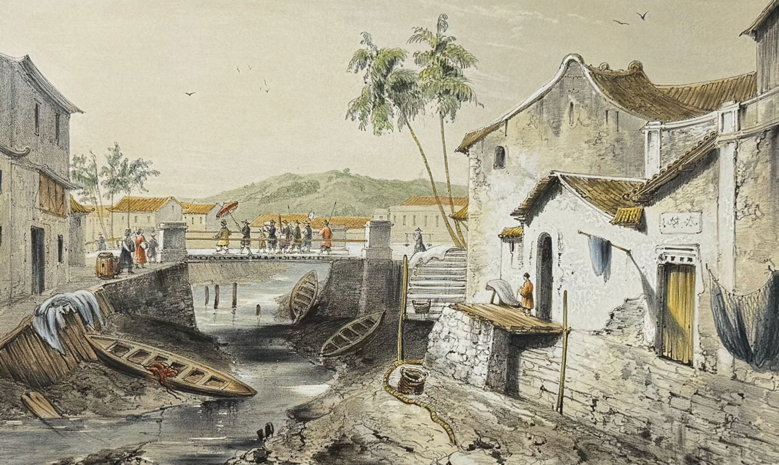 Vaillant - View of Singapore (Vue Prise a Singapour). 72 (1 of 2)