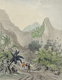 Vaillant - View of Honoloulou, Hawaii (Vallee du Pari pres Honoloulou, Iles Sandwich). 46