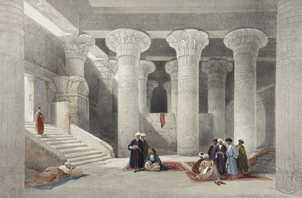 David Roberts - Temple at Esneh