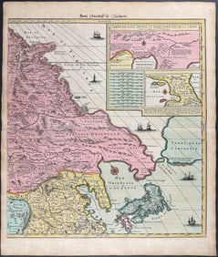 Mortier - Map of East Asia with Japan, Korea, China
