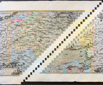 Ortelius - Map of Andalusia and Sevilla, Spain