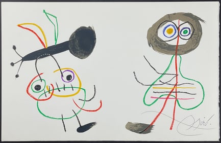 Miro, Rare, Signed - Illustration of the Childhood of Ubu
