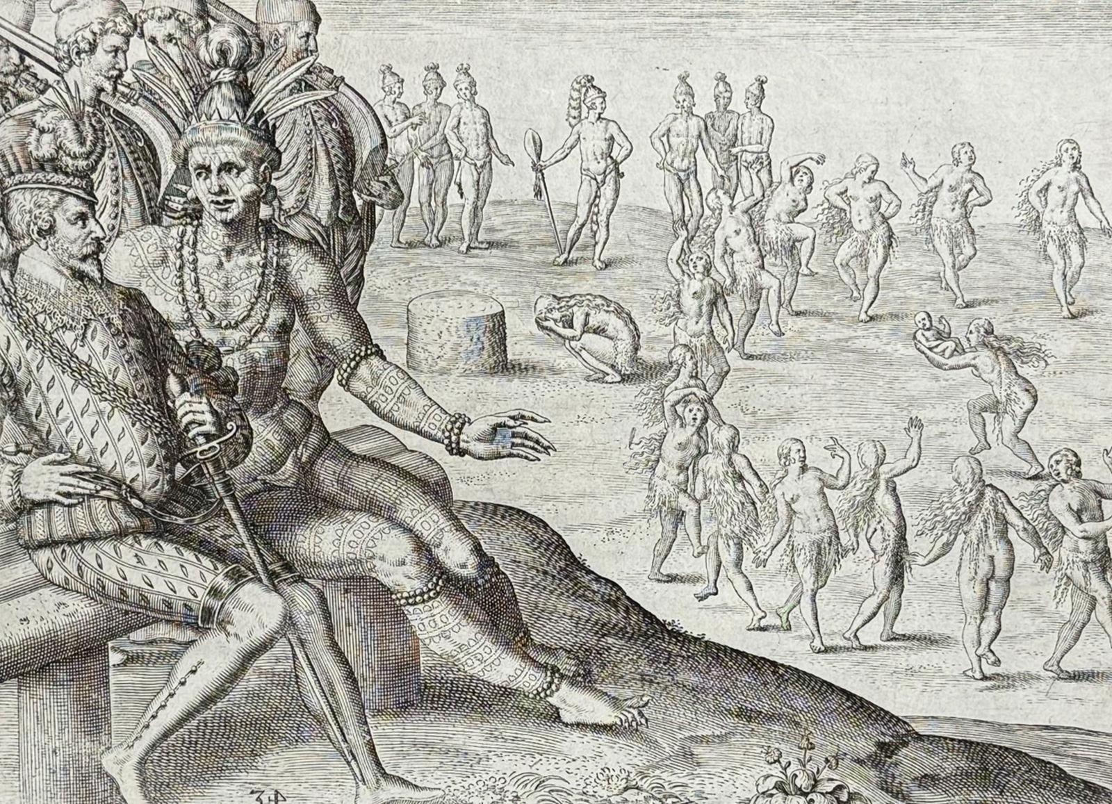 De Bry - Florida - First-born children sacrificed to the chief in solemn ceremonies