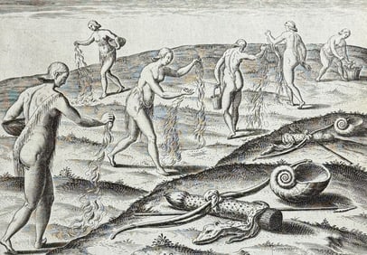 De Bry - Florida - Ceremonies of women mourning for their deceased husbands