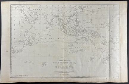 La Perouse - Chart of the Indian Ocean and South Sea (Pacific) with part of Africa, Asia, New