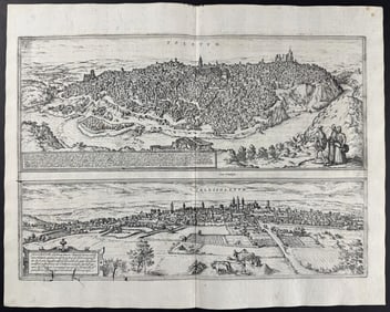 Braun & Hogenberg, pub. 1575 - Views of Spain: Toledo & Valladolid