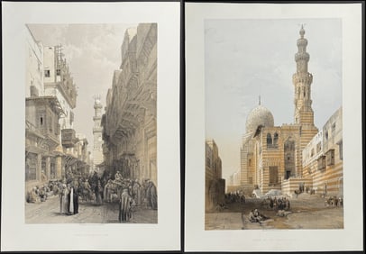 David Roberts - 4 Lithographs of Views of Cairo, Egypt