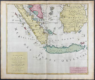 Mortier - Map of Siam, Borneo, & Java
