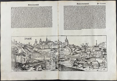 Schedel, pub. 1493 - View of Prague, Czech Republic
