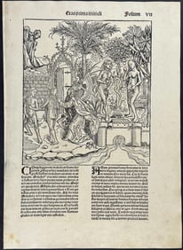Schedel, pub. 1493 - Expulsion from the Garden of Eden