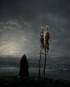 Karl Bodmer - Idols of the Mandan Indians. 25