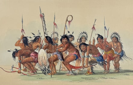 Catlin, On Card - The War Dance