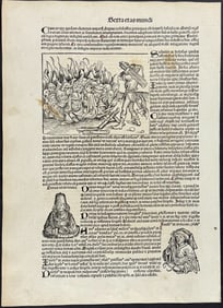 Schedel, pub. 1493 - Burning of the Jewish People
