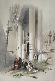 David Roberts - Temple called El Khasne, Petra