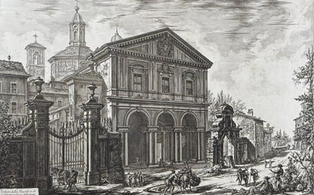 Piranesi - View of the Basilica of St. Sebastian from beyond the Walls of Rome, on the Appian Way