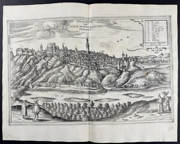 Braun & Hogenberg, pub. 1575 - View of Znaim (Znojmo), Moravia (Czech Republic)