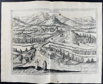 Braun & Hogenberg, pub. 1575 - View of Dr?gelypal?nk, Hungary