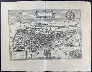 Braun & Hogenberg, pub. 1575 - View of Norwich, England