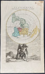 Elwe - Planisphere - Map from the North Pole, Arctic Circle