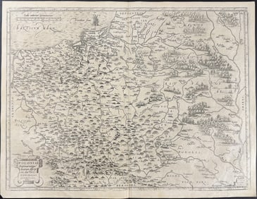 Ortelius, pub. 1575 - Map of Poland
