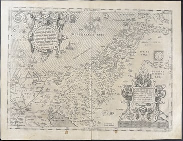 Ortelius, pub. 1575 - Map of the Holy Land, Palestine