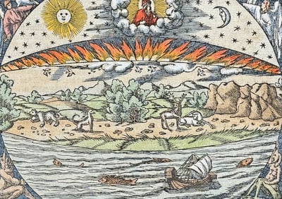 Munster, pub. 1598 - God Creating the Universe, Genesis