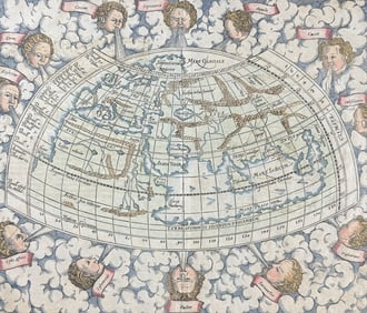 Munster, pub. 1598 - Map of the Ancient World (Africa, Europe, Asia)