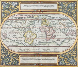 Munster, pub. 1598 - Map of the World with the Americas