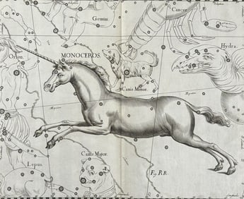 Hevelius - Constellation Chart: Monoceros (Unicorn)
