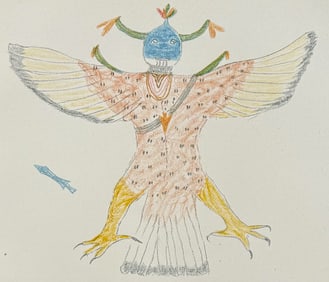 Edward Curtis - Native Conception of Histiani - Kowasutyi (Fling Wing), the Thunderbird - Acoma