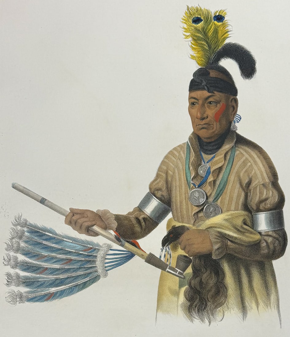 McKenney & Hall, Folio - Naw-Kaw, A Winnebago Chief (1 of 2)