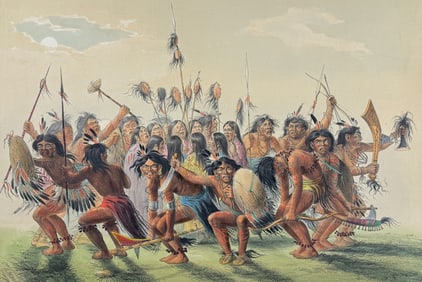 Catlin, On Card - The Scalp Dance