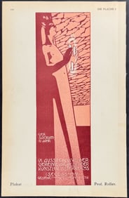 Die Flache - Woman - Art Pochoir Illustration by Prof. Roller