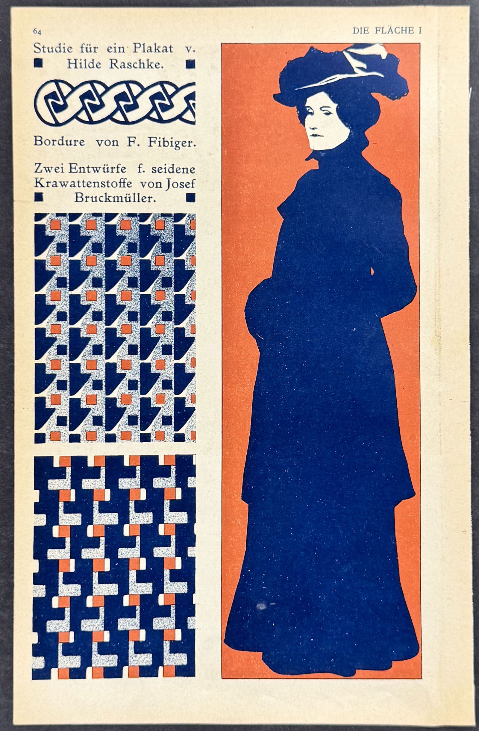 Die Flache - Woman, Design - Art Pochoir Illustrations by Hilde Raschke, F. Fibiger, & Josef (1 of 1)