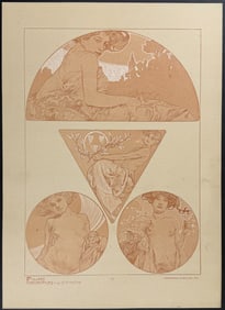 Mucha, Folio - Illustrations of Topless Women. 23