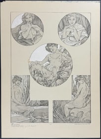 Mucha, Folio - Illustrations of Nude Women. 21