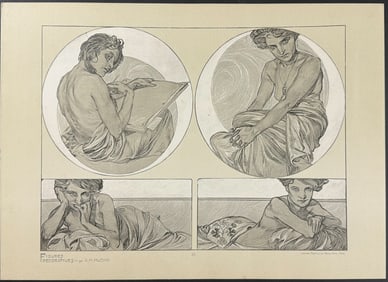 Mucha, Folio - Illustrations of Draped Women. 25