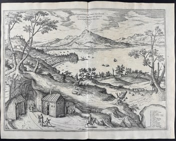 Braun & Hogenberg, pub. 1575 - View of Naples, Italy
