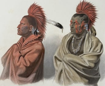 Karl Bodmer - Massika, Saki Indian & Wakusasse, Musquake Indian. 3