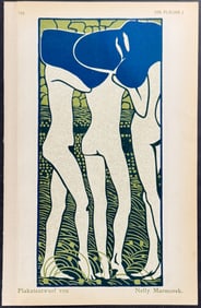 Die Flache - Women - Art Pochoir Illustration by Nelly Marmorek