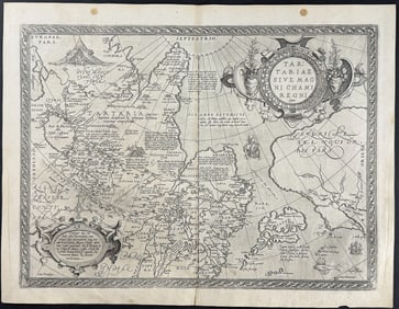 Ortelius, pub. 1575 - Map of Tartary (Northeast Asia, Japan, and Northwest America)