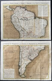 Chatelain - Pair of Maps of South America