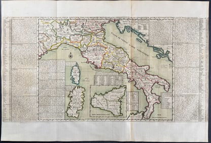 Chatelain - Map of Italy with Sicily, Corsica, & Sardinia