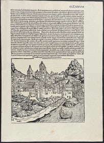 Schedel, pub. 1493 - View of Austria