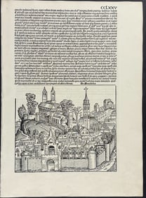 Schedel, pub. 1493 - View of Macedonia, Greece
